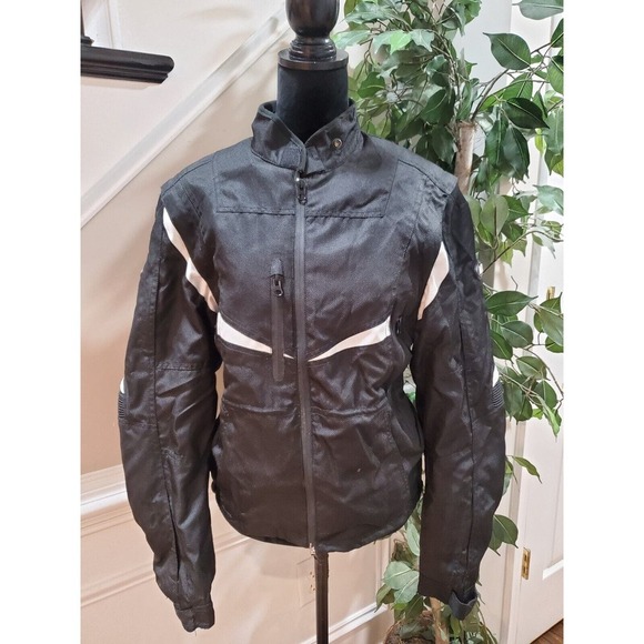 Bilt Men Black Long Sleeve Full Zipper Pockets Logo Motorcycle Jacket Size Small - Picture 15 of 15